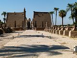 Louxor Temple Allee Sphinx Hommes 0074